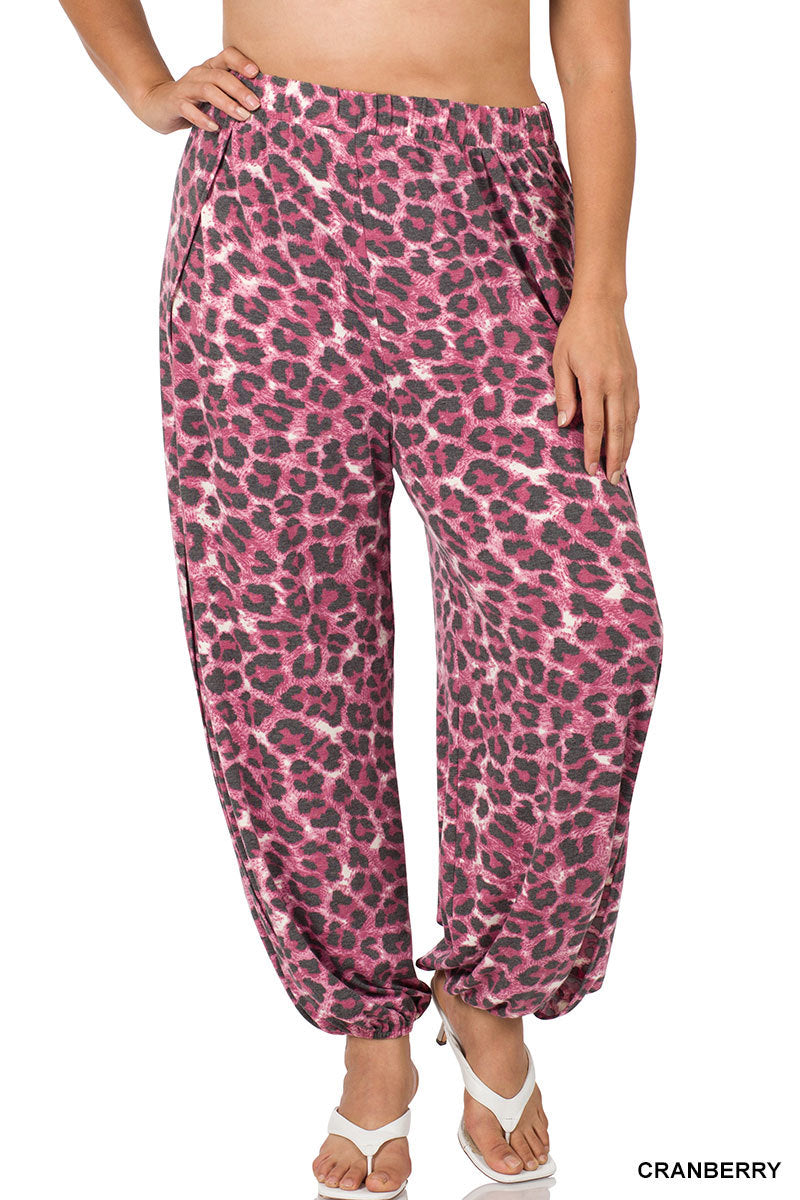 Cranberry Crush Split-Leg Pants (Plus Sizes Available)